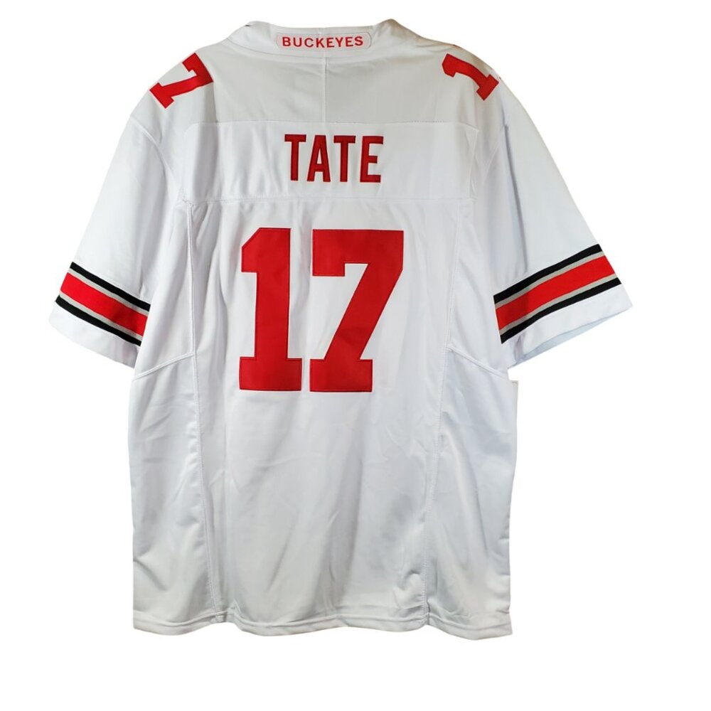 Carnell Tate 17 White Ohio State OSU Jersey Buckeyes Stitched XL